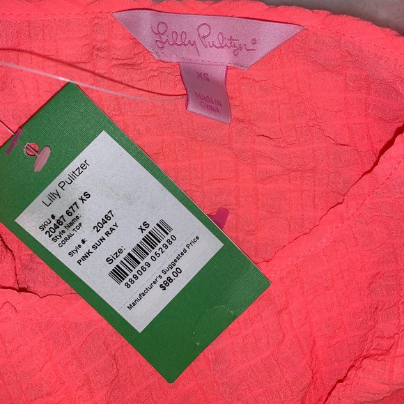 Lilly Pulitzer Coral Top - Picture 4 of 4